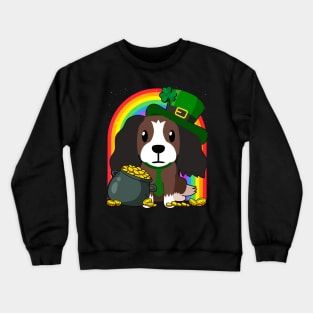 Charles Rainbow Irish Clover St Patrick Day Dog Gift graphic Crewneck Sweatshirt